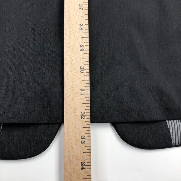 Calvin Klein 44L Wool Black Men's Two Button Blazer Jacket Suit Jacket MINT - Picture 10 of 15